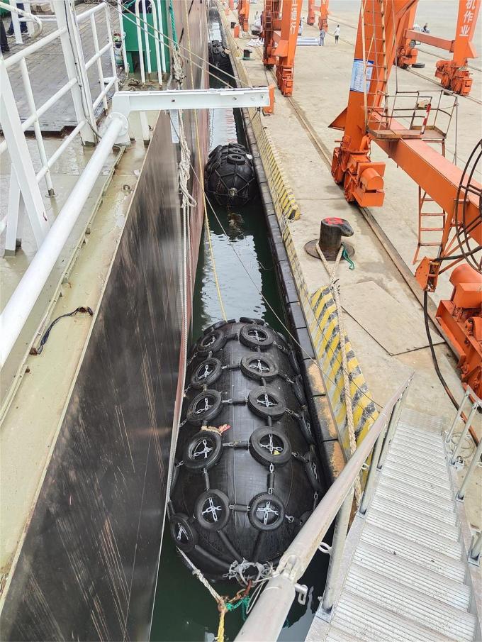 Yokohama Pneumatic Rubber Fender 3.3m X 6.5m With Aircraft Tyres 2