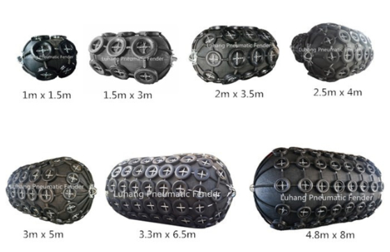 Floating Berthing Nylon Rubber Pneumatic Marine Fender