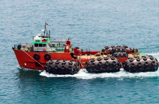 Floating Berthing Nylon Rubber Pneumatic Marine Fender